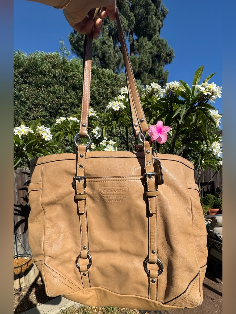 Coach Tan Leather Tote Bag